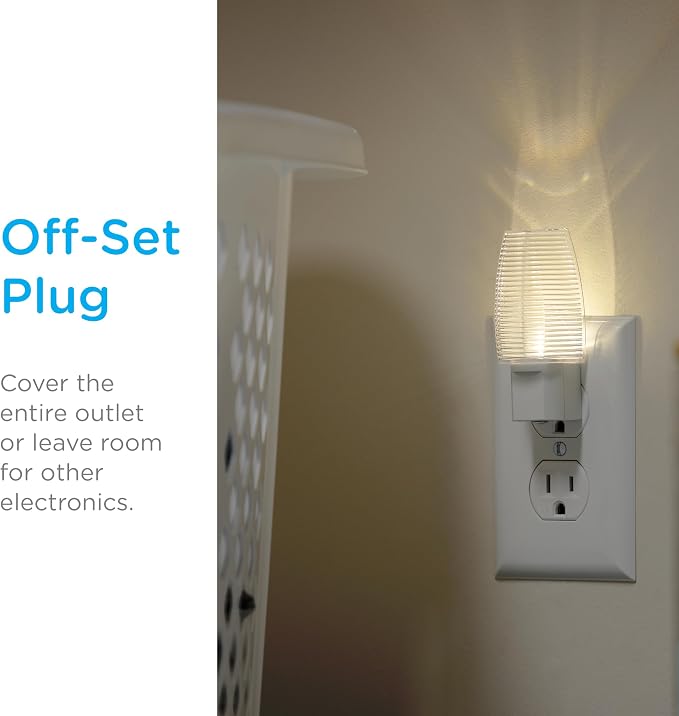 Lights By Night Night Lights Plug into Wall, 4-Pack, LED Plug in Nightlight | Night Lights Plug Into Wall, Night Light for Bedroom, Bathroom, and Nursery, UL Certified, Energy Efficient