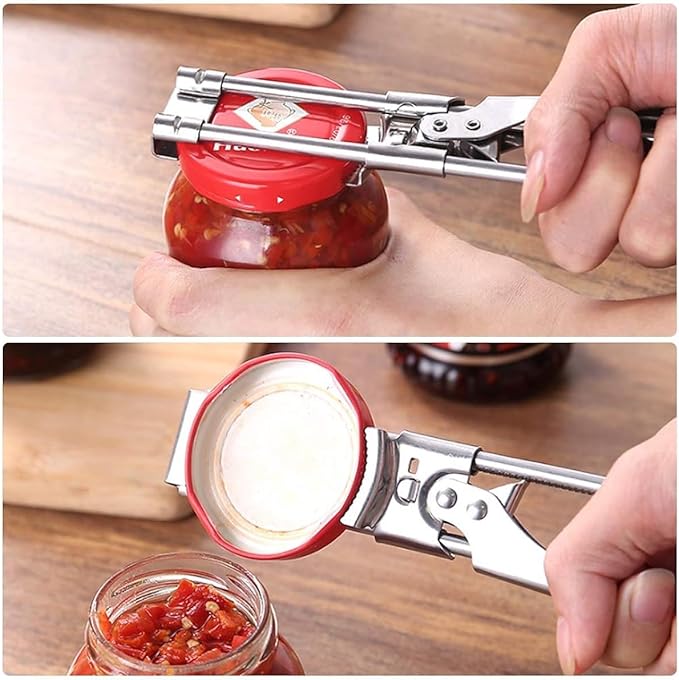 zengxiaoyun® Master Jar & Bottle Opener, Adjustable Multifunctional Stainless Steel Can Opener Jar Lid Gripper, Manual,Kitchen Accessories