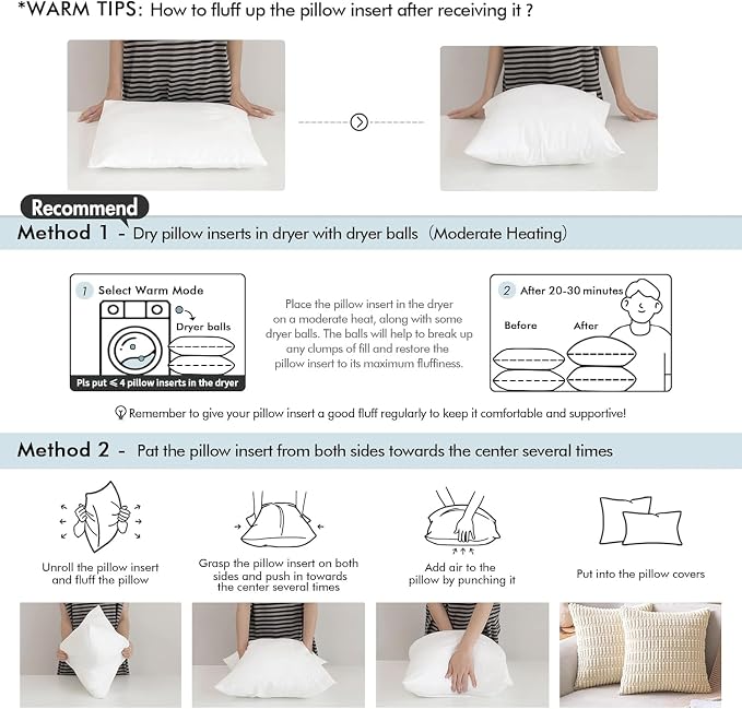 MIULEE 13x21 Inch Throw Pillow Insert for Couch Sofa Bed | Premium Virgin Filling, Soft Brushed Fabric, Rectangle Decorative Pillow, Lumbar Back and Neck Support