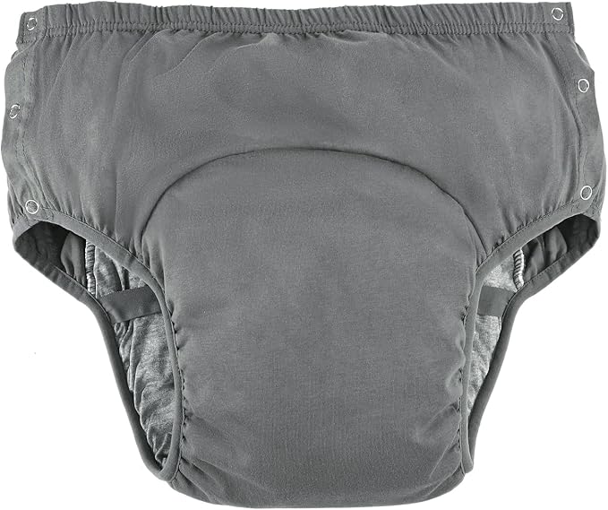 Reusable Adult Diapers Incontinence Adults Leak Proof Cotton Cloth Underwear Washable Elderly Incontinence Cotton Nappies with Button Pull on Cover Pants for Seniors Disability Postpartum