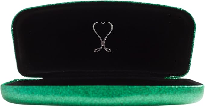 SPUNKYsoul Eye Glasses Case Girl Sparkle Smooth Glitter Hard Shell Eyeglass for Women