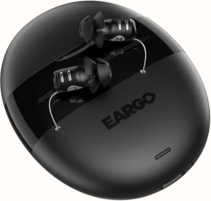 EARGO 8 Virtually Invisible Self-Fitting FDA-Cleared OTC CIC Hearing Aids - Most Advanced Model with Smart Sound Adjust and Sound Match Technology, Rechargeable, Lifetime Customer Support