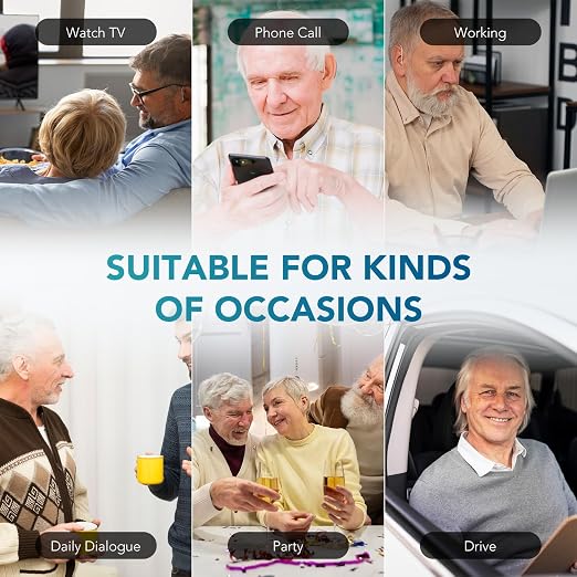 OTC Hearing Aids for Seniors, Rechargeable Hearing Amplifiers Device for Hearing Loss