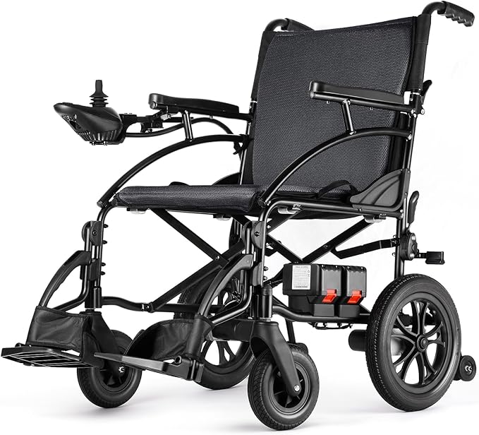 SLF30 Electric Wheelchairs for Adults, Foldable Durable Motorized Wheelchair with 19 Inch Seat and Supports Up to 300 lbs Airline Approved(36 Lbs, Grey)