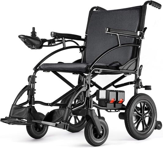 SLF30 Electric Wheelchairs for Adults, Foldable Durable Motorized Wheelchair with 19 Inch Seat and Supports Up to 300 lbs Airline Approved(36 Lbs, Grey)