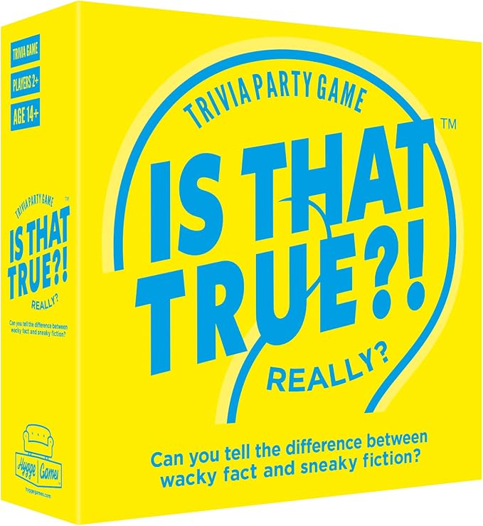 Hygge Games, is That True?! – Can You Tell The Difference Between Wacky fact and Sneaky Fiction? – Trivia Party Game