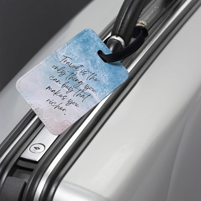 PDE-QUNLIAN Passport Book Holder,Passport Wallet for Men Mr and Mrs Passport Holder for Women Passport Cover World Map Passport Case for Couples Christmas Traveling Luggage Tag 2PCS