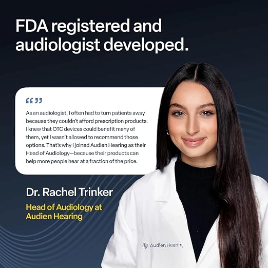 Audien ION Pro 2 Hearing Aids for Seniors & Adults | Advanced OTC, Bluetooth & App, Sound Check Included, FDA-Registered, Personalized Profiles, Halo Design