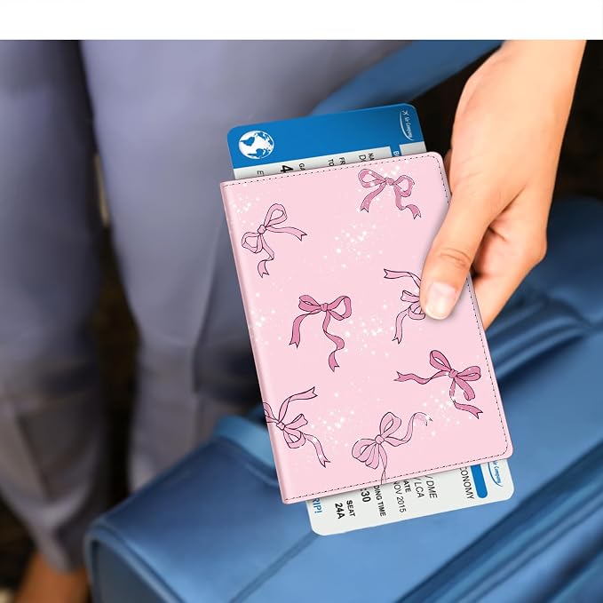 FINTIE Passport Holder, Slim Travel Wallet RFID Blocking Card Case Cover | Passport Cover Protector Essentials with Credit Card Slots, For Women/Men