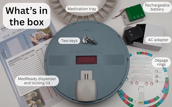 Cellular Monitored Pill Dispenser — Caregiver Alerts & Sound Alarm | Built-in cellular SIM. Missed dose alerts via email, text, and call. Remote caregiver control. No Wi-Fi needed. Made in USA.