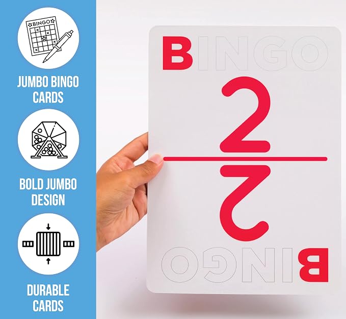 Regal Bingo Jumbo Bingo Calling Cards Deck Reusable - Bingo Games for Family - 75 Playing Cards (B1 - O75)