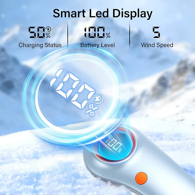 Portable Neck Fan, Neck Fans That Blow Cold Air, 5000mAh 5 Speeds Bladeless Wearable Personal Fan, USB Rechargeable Battery Operated Cooling Neck Fan, Quiet Hands Free Fan for Travel