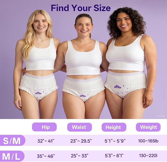 Individually Wrapped Disposable Incontinence Underwear for Women | Soft & Breathable Adult Diapers Women Large Overnight | Single-use Postpartum Underwear for Women Travel & Postpartum Essentials