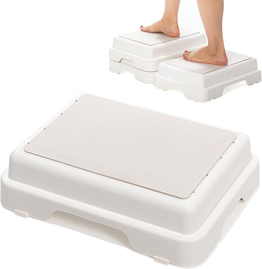 Shower Bath Step Stackable Bathtub Non Slip Safety Step Stool, Indoor/Outdoor Handicap Wideing Hands Free Platform Medical Portable Stack-Able, for High Beds, Kitchens,Bathroom.