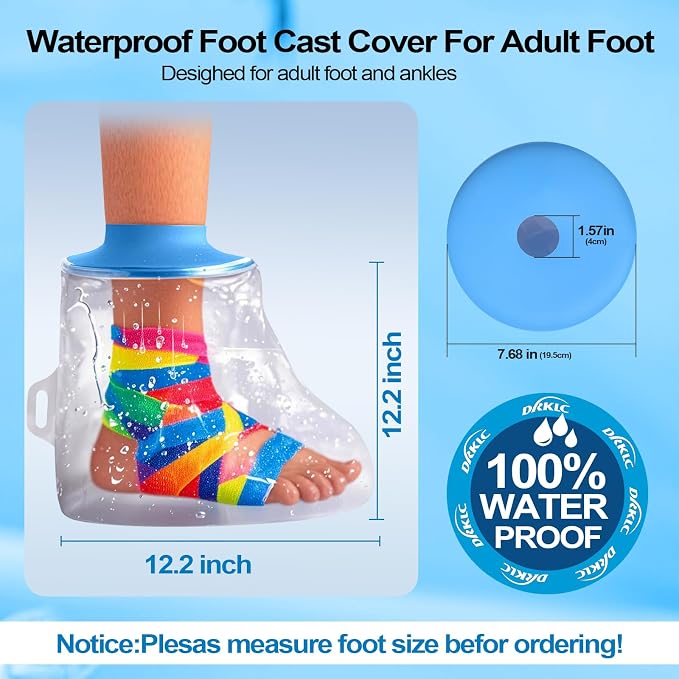 Heel Protector Boot for Pressure Sores with Waterproof Foot Cast Covers for Shower After Surgery. Adjustable Foot Boot for Elderly Bedridden Pressure,Ankle Pillow for Bed, Wheelchairs