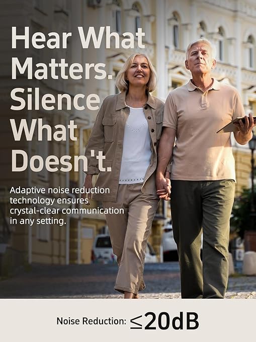 Hearing Aids for Seniors, Rechargeable Hearing Aids For Seniors with 2 Preset Modes and Adjustable Volume, Hearing Amplifiers seniors with Charging Base