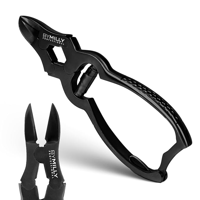 Titanium Series Toenail Clippers for Seniors & Podiatrist | Hammer Forged to Trim Thick or Hard Toenails | Heavy Duty Toenail Clippers for Thick Toenails (Titanium Black)