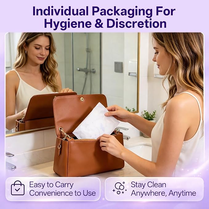 Individually Wrapped Disposable Incontinence Underwear for Women | Soft & Breathable Adult Diapers Women Large Overnight | Single-use Postpartum Underwear for Women Travel & Postpartum Essentials