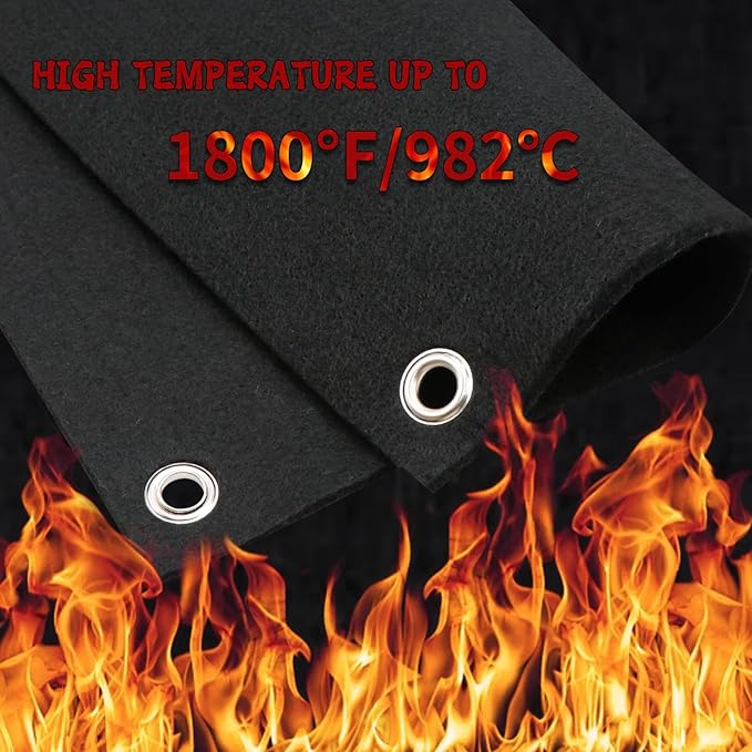 kaidun 20'' x 20'' Welding Blanket Fireproof, Soldering Blanket, 2 Pack | Easy to Hang, Welding Blanket, Welding Pad, HVAC Tools, Torch Flame Protector, Heat Shield Mat, for Pipe Plumbing Brazing