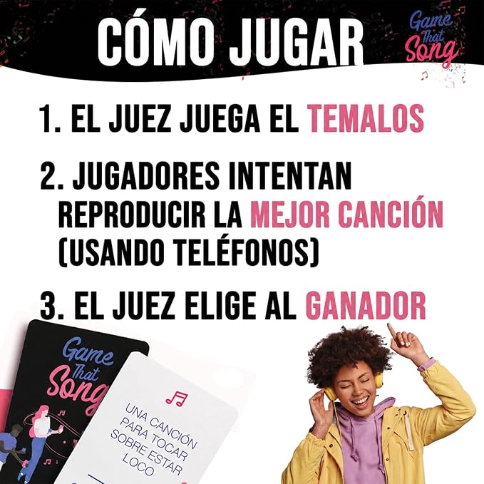 Una Canción Que - Game That Song Spanish Edition Music Party Game | Compete to Play the Best Song For Adults & Families, Card Game, Game Night