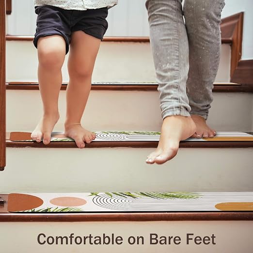 Non Slip Carpet Stair Treads for Wooden Steps Indoor, 1 Pack Stair Runners Covers Staircase Step Rugs Stair Mats for Kids Elders and Dog