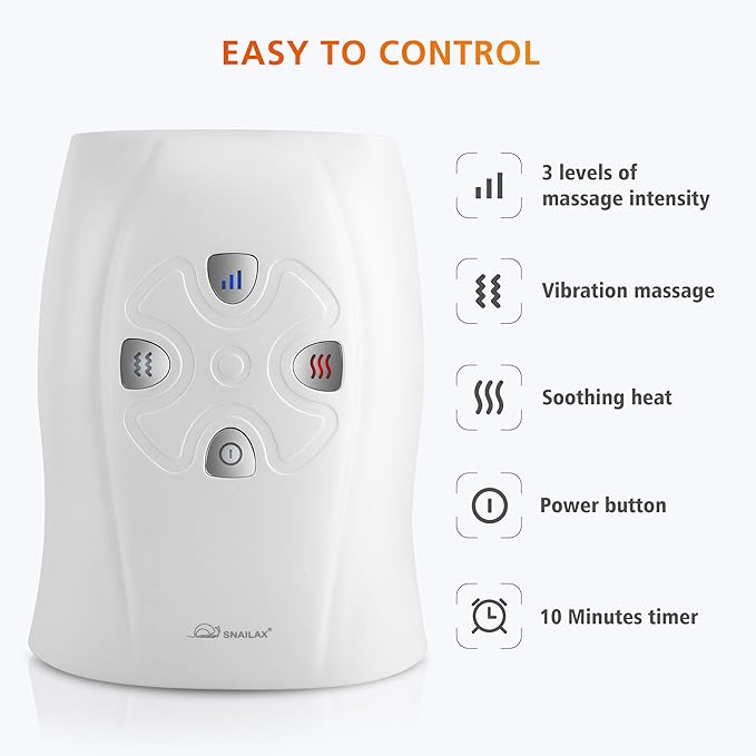 Snailax Hand Massager with Heat and Compression, Cordless Hand Massager, 3 Compression Intensities, Rechargeable, Gifts for Women, Men, Mom