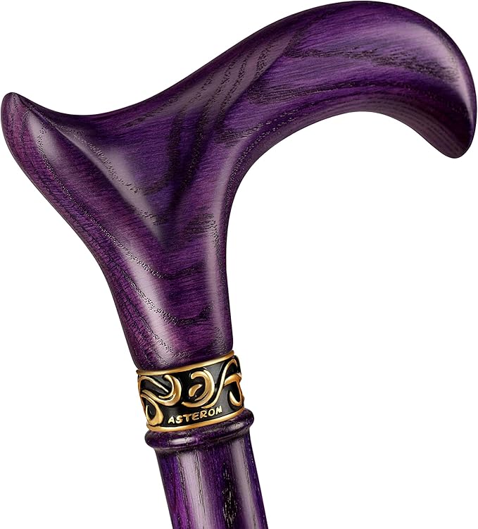 Asterom Walking Cane - Handmade, Ergonomic, Wooden - Canes for Men & Women - Walking Sticks for Seniors, Unique, Wood
