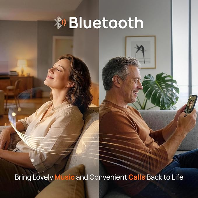 Yeasound RIC800 Hearing Aids, AI Powered Noise Reduction and Speech Enhancement Hearing aids with Bluetooth Calls & Music Enabled, Comfortable & Invisible, 124 Hours Long-Lasting and IPX8 Waterproof