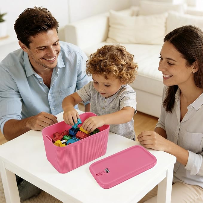 Small Lock Box,lockable storage box for medication, medicine lock box PLUS Size, refrigeration bin container with Combination Code, lock box for home office phone travel