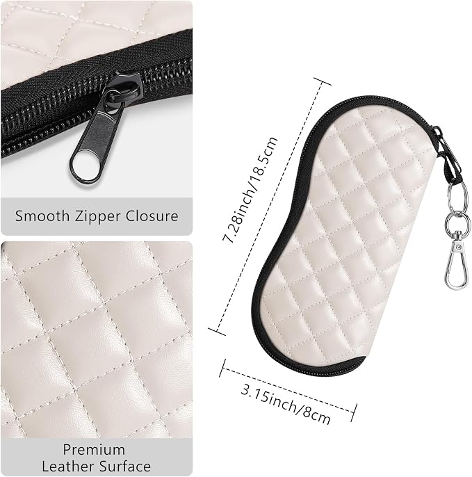 MoKo Sunglasses Soft Case Ultra Light Neoprene Zipper Eyeglass Case for Men Women