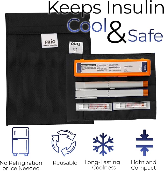 FRIO Cooling Wallet - Insulin & GLP-1 Cooler for 45+ Hours - Black - Large