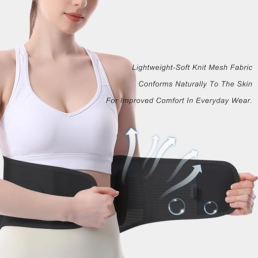 Back Support Brace for Women Lower Back Pain Relief Adjustable Lumbar Support Belt Breathable Mesh for Herniated Disc,Sciatica,Scoliosis with Removable 3D Pad Home Work Sports