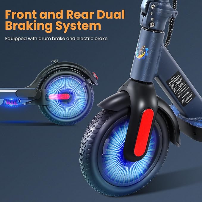 Caroma Electric Scooter with Seat Option,500/350W Motor Up to 25/20 Miles Range & 25/20 MPH Speed,9" Tires,Adjustable Electric Scooter for Adults,Foldable Commuting