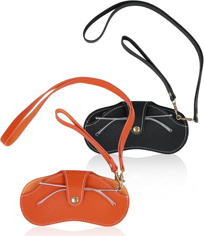 Double Eyeglass Case Soft Dual Glasses Case for Women Men Travel Squeeze Top Sunglasses Cases Eyeglasses Pouch