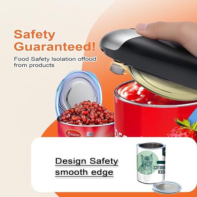 NOTUSIUY One-Touch Can Opener Electric with Rechargeable USB-C Fast Charge, The Popular Electric Can Openers for Senior, Kids, and Best Gift in Kitchen（silver）