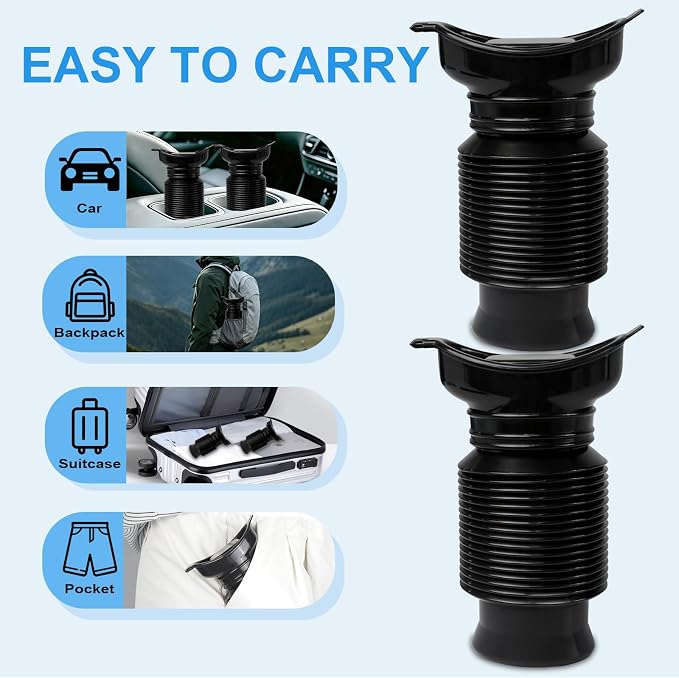Pee Bottles for Men,Portable Urinal for Men,Collapsible Urine Bottle 750ML | Car Urinals for Men and Women,Emergency Urinal Bottle Shrinkable Pocket Toilet for Travel,Camping,Traffic Jam,Road Trips
