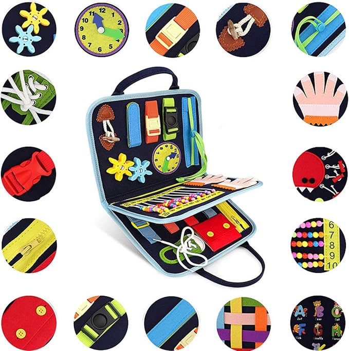 Dementia Products for Elderly, Busy Blanket for Dementia Patients, Alzheimers Activities for Seniors, Gifts for Adult Dementia Patients, Dementia Therapy Aid Fidget Blanket Product, Elderly Gifts