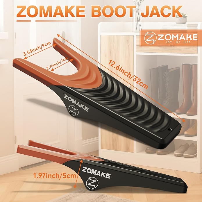 ZOMAKE Boot Jack, Boot Remover for Cowboy Boots | Boot Puller Take Off Helper Portable Bootjack Puller for Men Women, Durable Plastic, Shoe Protection, No Bend Over