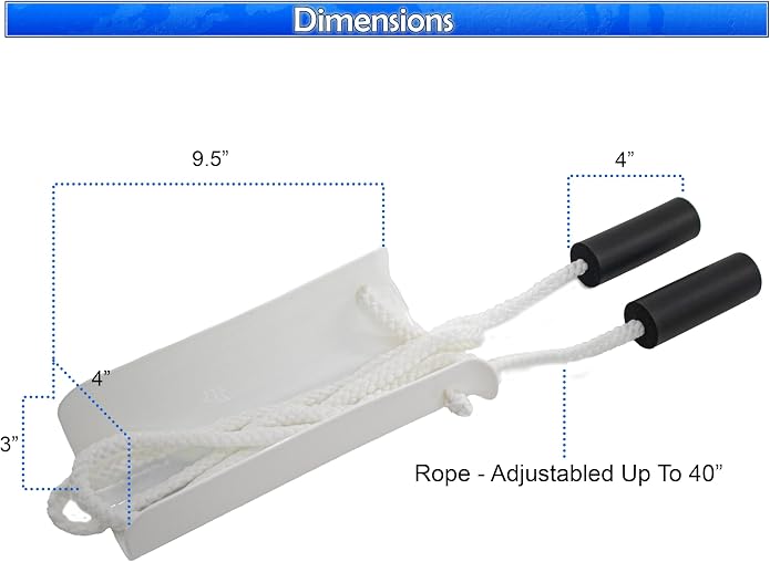 5 STAR SUPER DEALS Sock Slider Aid Shoe Horn with Foam Handles and Adjustable 40" Cords - Easy On and Off Stocking Slider Assist Tool - Ideal Mobility Aid for Elderly, Pregnancy, & Post Surgery