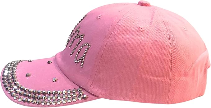 Popfizzy Bedazzled Hat for Women, Rhinestone Denim Hat, Fun Adult Bling Hats, Birthday Gifts for Women, Adjustable, One Size