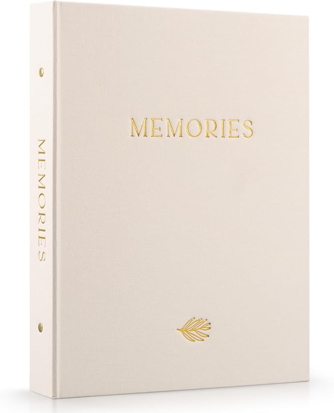 Beautiful Linen Photo Album For 4x6 Photos - Safely Holds Up To 256 Pictures of Unique Memories - The Perfect Large Photo Book To Store All Pictures of Treasured Family, Baby or Wedding Moments