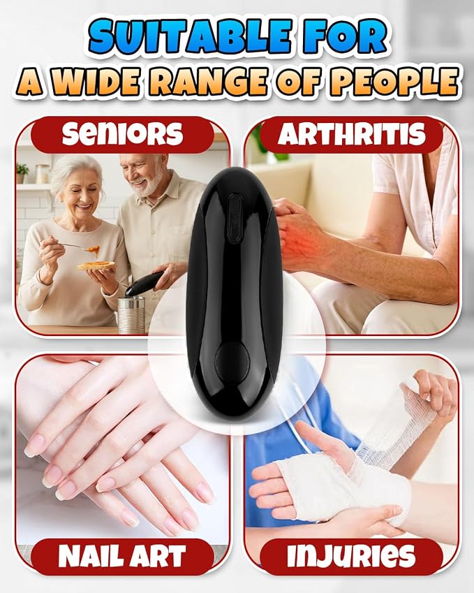 Electric Can Opener, One-Touch Automatic Can Opener, Hands Free Can Opener for Seniors with Arthritis, Rechargeable Cordless Can Opener Side-Cut, Safety Smooth Edge, Fits Most Cans