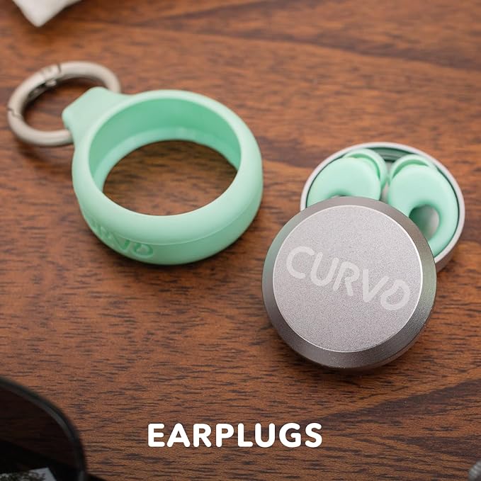 CURVD Premium Carrying Case Durable Travel Keychain Container, Medicine Pill Organizer, Travel Pill Box, Small Waterproof Holder for Pills, Earplugs, Compatible with Loop, Vibes & Eargasm (Pack of 2)