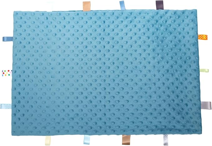 Fidget Blanket for Adults with Dementia, Sensory Blanket Mat for Alzheimers Patients, Dementia Activites for Senior, Gift for Dementia Patients,Sensory Toys for Autism (Lake Blue)