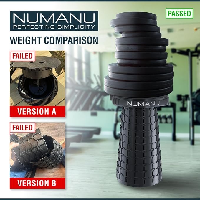 NUMANU 3XL Cushioned Collapsible Stool for Adults, Folding Seat, 1000 lbs | Oversized big & tall stool, telescoping 2.7-23.2in adjustable, 360 swivel pad + waterproof bag; travel, sports, camping