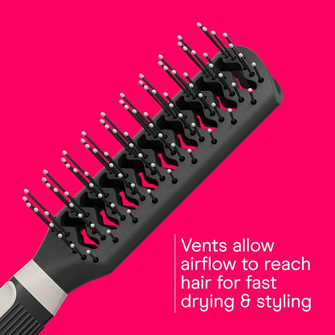 Conair Salon Results 6-Piece Hairbrush Set - Travel Hair Brush - Hairbrushes for All Hair Types - curly hair brush - hairbrush - detangler brush - 3 Travel size + 3 Full-size Brushes, Black