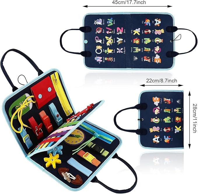 Fidget Blanket for Dementia,Alzheimers Dementia Products for Elderly,Calming Comforting Dementia Activities for Seniors,Toddler Busy Board,Sensory Blanket Helps with Autism,Asperger’s,Anxiety