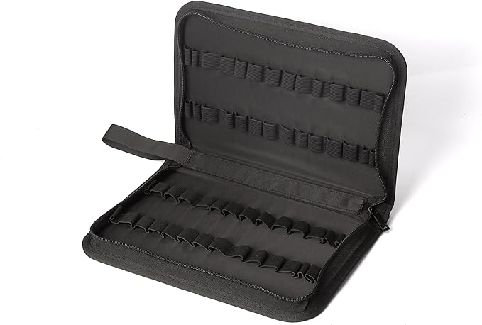Homeopathy Storage, A4 Size Large Homeopathic Remedies Organizer Bag for 56 Tubes - Black, Nylon Material, Water-Resistant, Zipper Closure