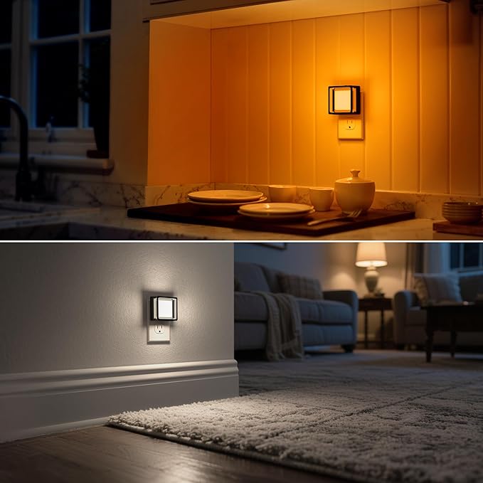 LED Night Light,Night Lights Plug Into Wall [4 Pack],3CCT | Dusk-to-Dawn Sensor,Dimmable Nightlights,Adjustable Brightness,for Bathroom Hallway Bedroom Kids Room Stairway,3CCT