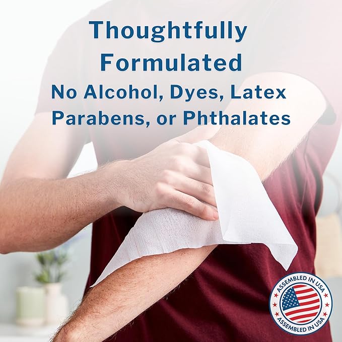 McKesson Washcloth Wipes for Adults, Scented (6 Pack, 288 Washcloths) Disposable Wash Cloths for Body - No-Rinse Formula with Snap Lid - Good for Incontinence and Elderly - 48 Wipes Per Pack